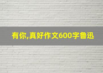 有你,真好作文600字鲁迅