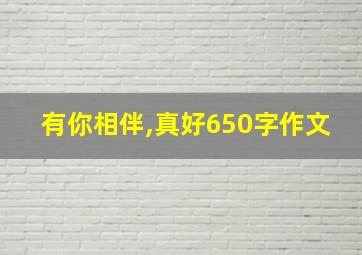 有你相伴,真好650字作文