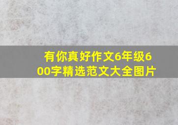 有你真好作文6年级600字精选范文大全图片