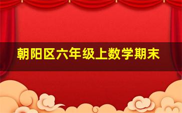 朝阳区六年级上数学期末