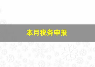 本月税务申报