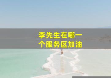 李先生在哪一个服务区加油