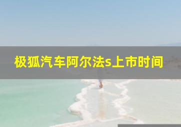 极狐汽车阿尔法s上市时间