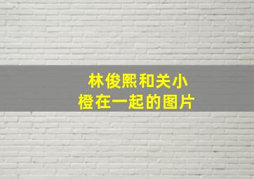 林俊熙和关小橙在一起的图片