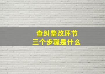 查纠整改环节三个步骤是什么