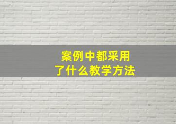 案例中都采用了什么教学方法