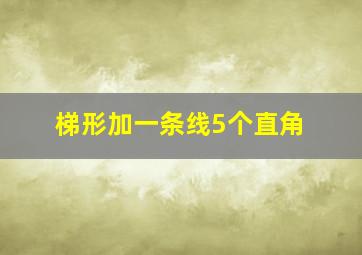 梯形加一条线5个直角