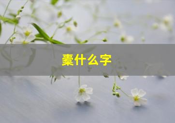 橐什么字