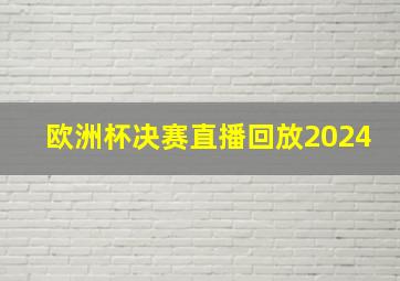 欧洲杯决赛直播回放2024