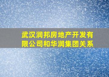 武汉润邦房地产开发有限公司和华润集团关系