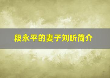 段永平的妻子刘昕简介