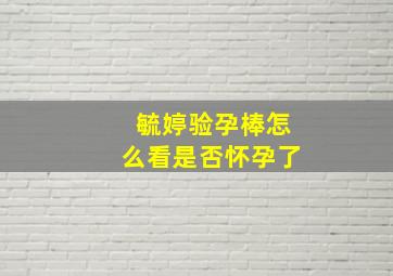 毓婷验孕棒怎么看是否怀孕了