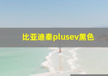 比亚迪秦plusev黑色