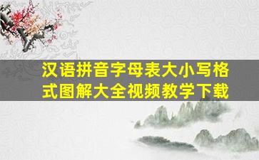 汉语拼音字母表大小写格式图解大全视频教学下载