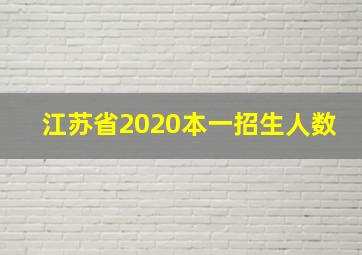 江苏省2020本一招生人数