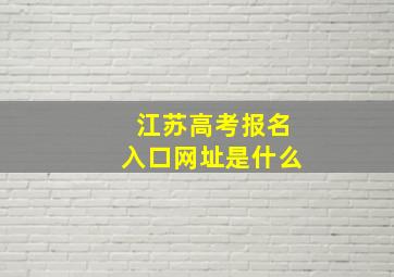 江苏高考报名入口网址是什么