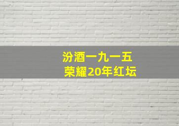 汾酒一九一五荣耀20年红坛