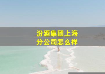 汾酒集团上海分公司怎么样