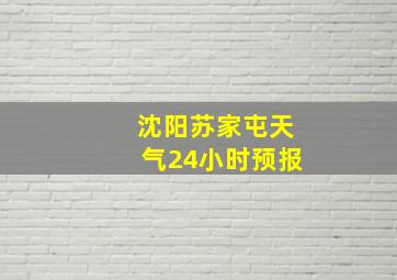 沈阳苏家屯天气24小时预报