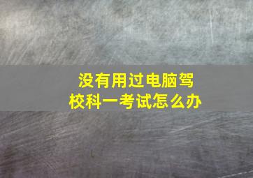 没有用过电脑驾校科一考试怎么办