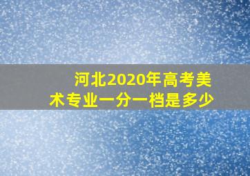 河北2020年高考美术专业一分一档是多少