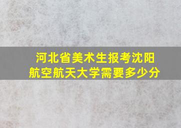 河北省美术生报考沈阳航空航天大学需要多少分