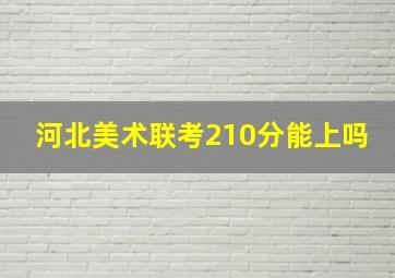 河北美术联考210分能上吗