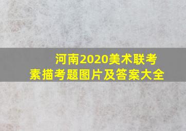 河南2020美术联考素描考题图片及答案大全