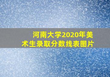 河南大学2020年美术生录取分数线表图片