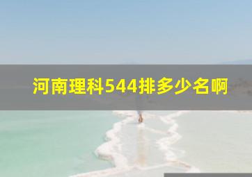 河南理科544排多少名啊