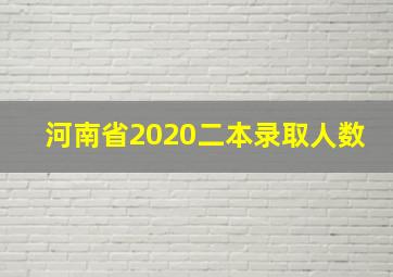 河南省2020二本录取人数