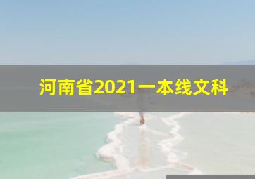 河南省2021一本线文科