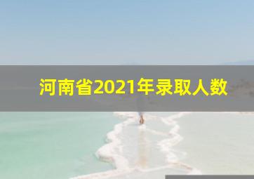 河南省2021年录取人数