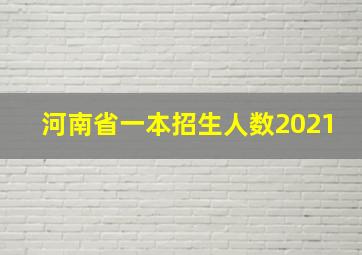 河南省一本招生人数2021