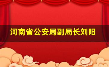 河南省公安局副局长刘阳