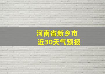 河南省新乡市近30天气预报