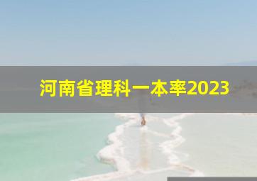 河南省理科一本率2023