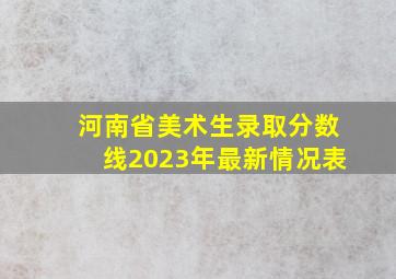 河南省美术生录取分数线2023年最新情况表