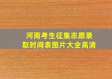 河南考生征集志愿录取时间表图片大全高清