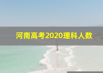 河南高考2020理科人数