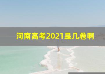 河南高考2021是几卷啊