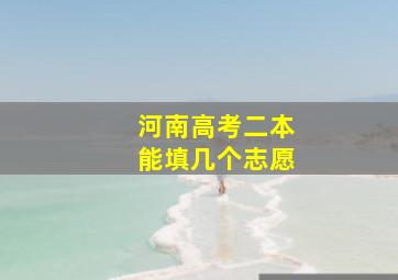 河南高考二本能填几个志愿