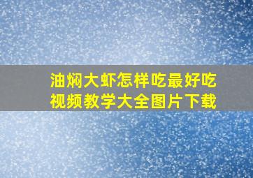 油焖大虾怎样吃最好吃视频教学大全图片下载