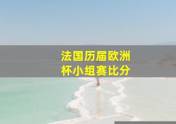 法国历届欧洲杯小组赛比分