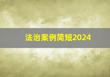 法治案例简短2024