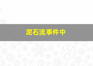 泥石流事件中