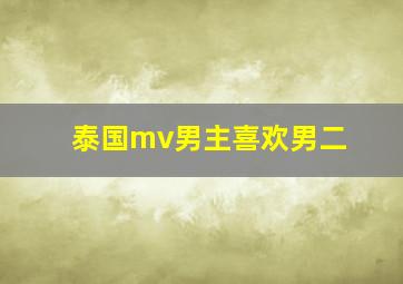 泰国mv男主喜欢男二