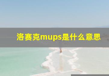 洛赛克mups是什么意思