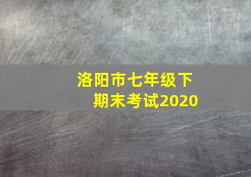 洛阳市七年级下期末考试2020