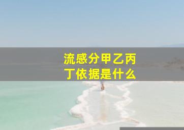 流感分甲乙丙丁依据是什么